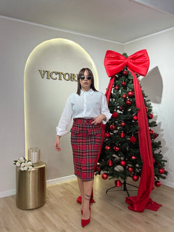 Gonna longuette tartan