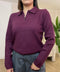 Polo lana rasata con zip