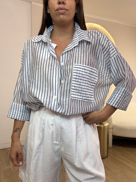 Camicia velata riga (