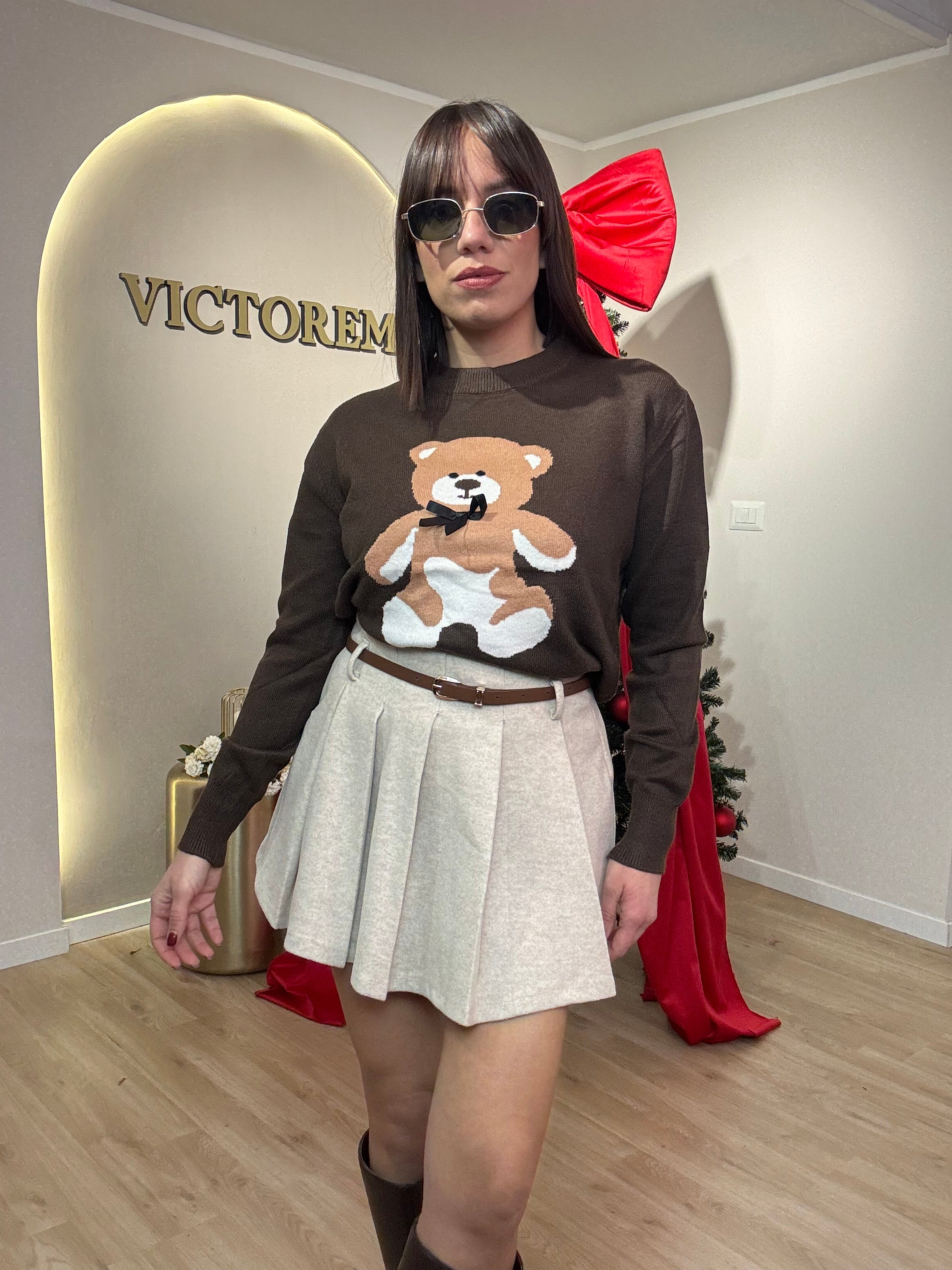 Maglia Teddy con fiocchetto