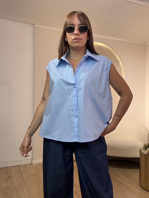 Camicia in cotone giro manica