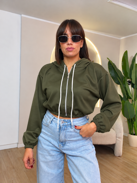 Felpa skuba crop