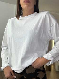 T - shirt manica lunga spalline