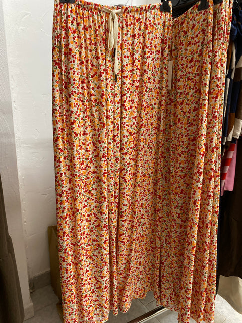 Pantalone flower arancione
