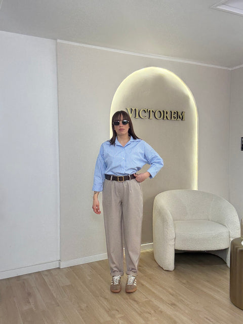 Pantalone “ Luana “ con cinta - Victorem