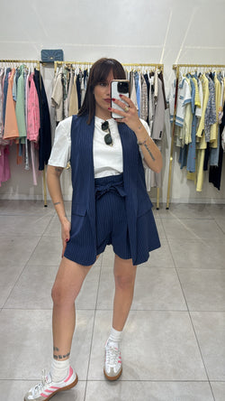 Coordinato gessato low cost