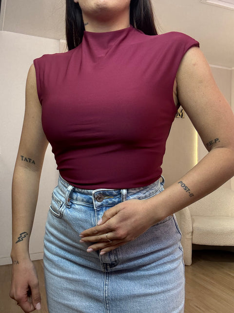 Body mezzo collo scollatura sul retro