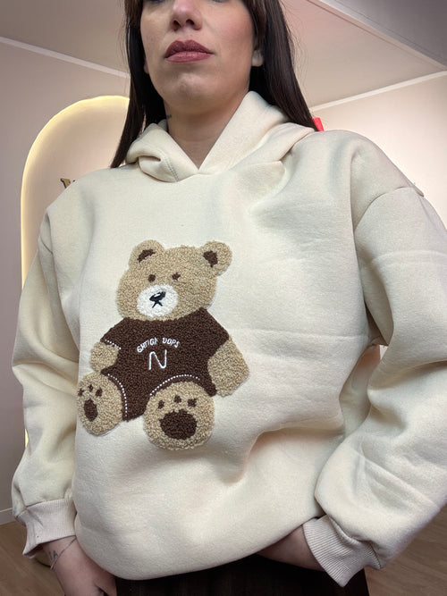 Felpa Teddy con cappuccio