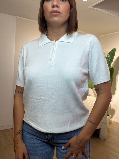 Polo basic lana rasata