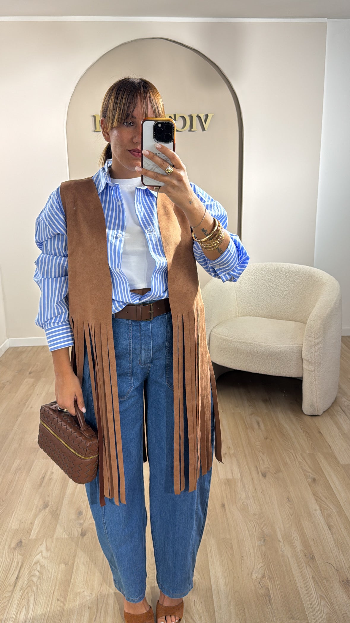 Gilet con frange
