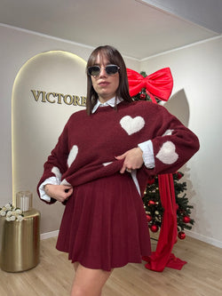 Gonna in maglia plisse