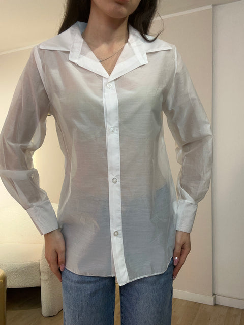 Camicia velata manica lunga