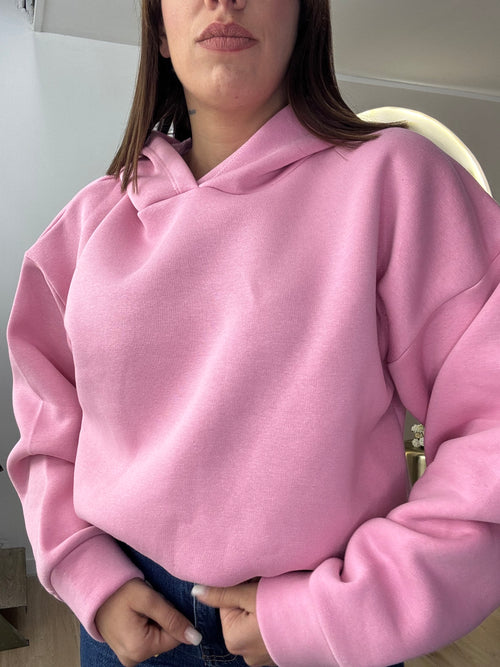 Felpa con cappuccio in pile