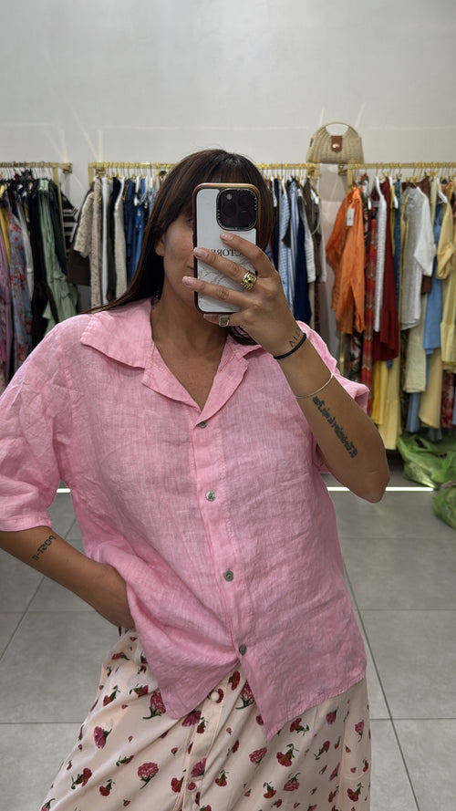 Camicia 100 % Lino mezza manica