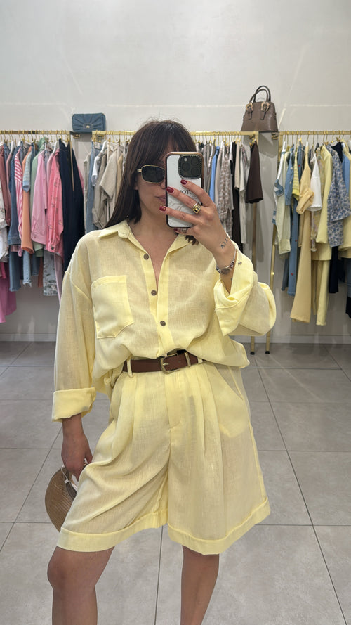 Camicia simil lino bottini