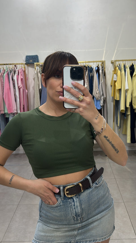 T-shirt crop costine - Victorem