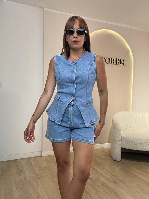 Coordinato denim Lila