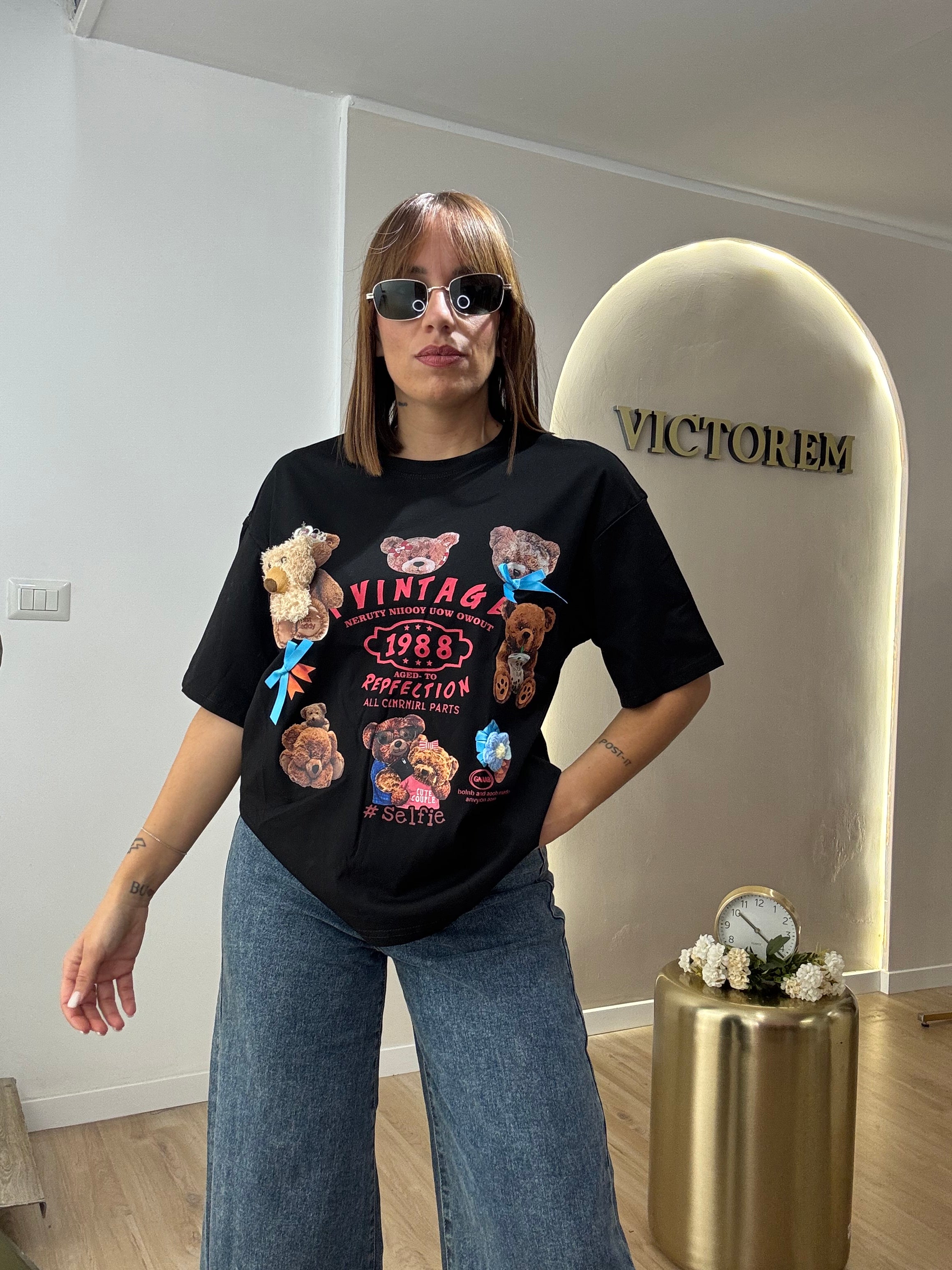 T shirt Teddy con pupazzetto