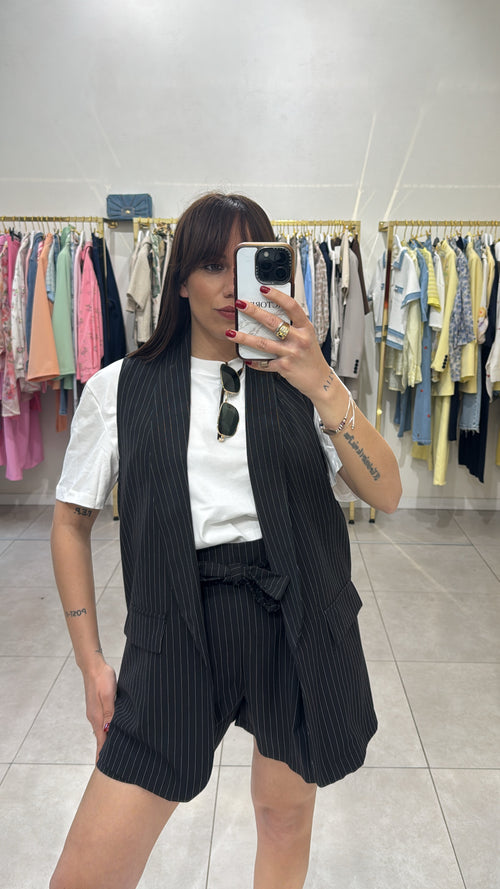 Coordinato gessato low cost