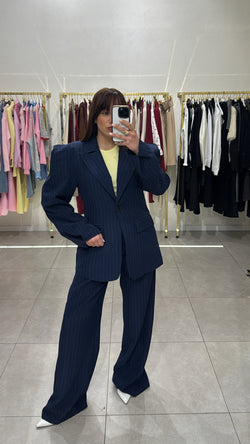 Pantalone palazzo gessato