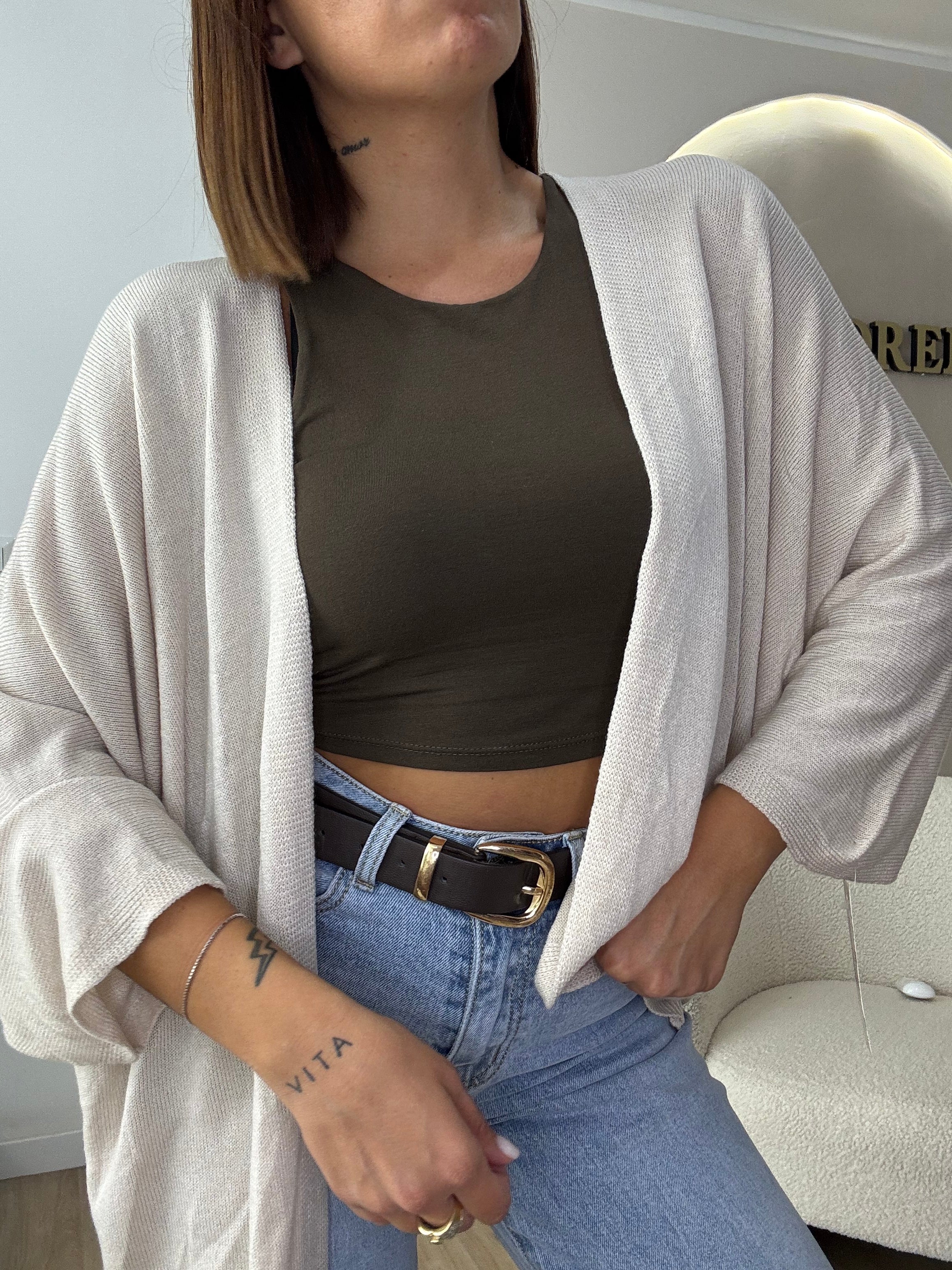 Cardigan basic leggero
