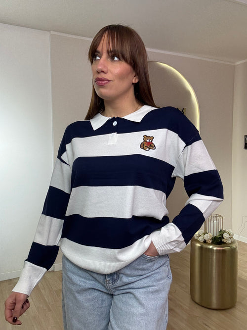 Maglia righe con Teddy