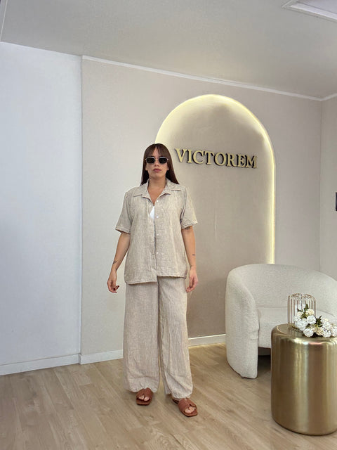 Coordinato set pantalone e camicia