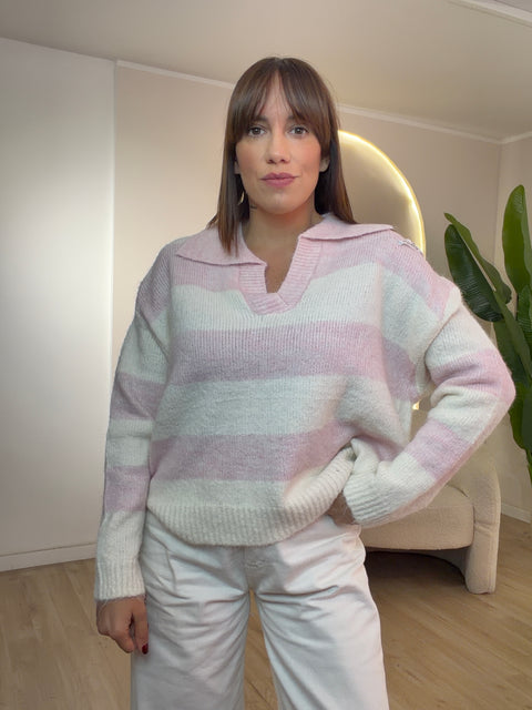 Maglie lana grossa rigata