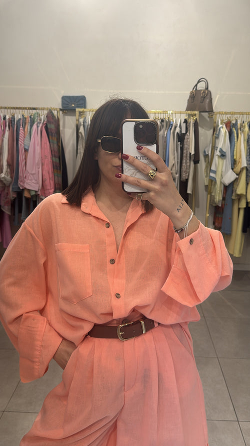 Camicia simil lino bottini