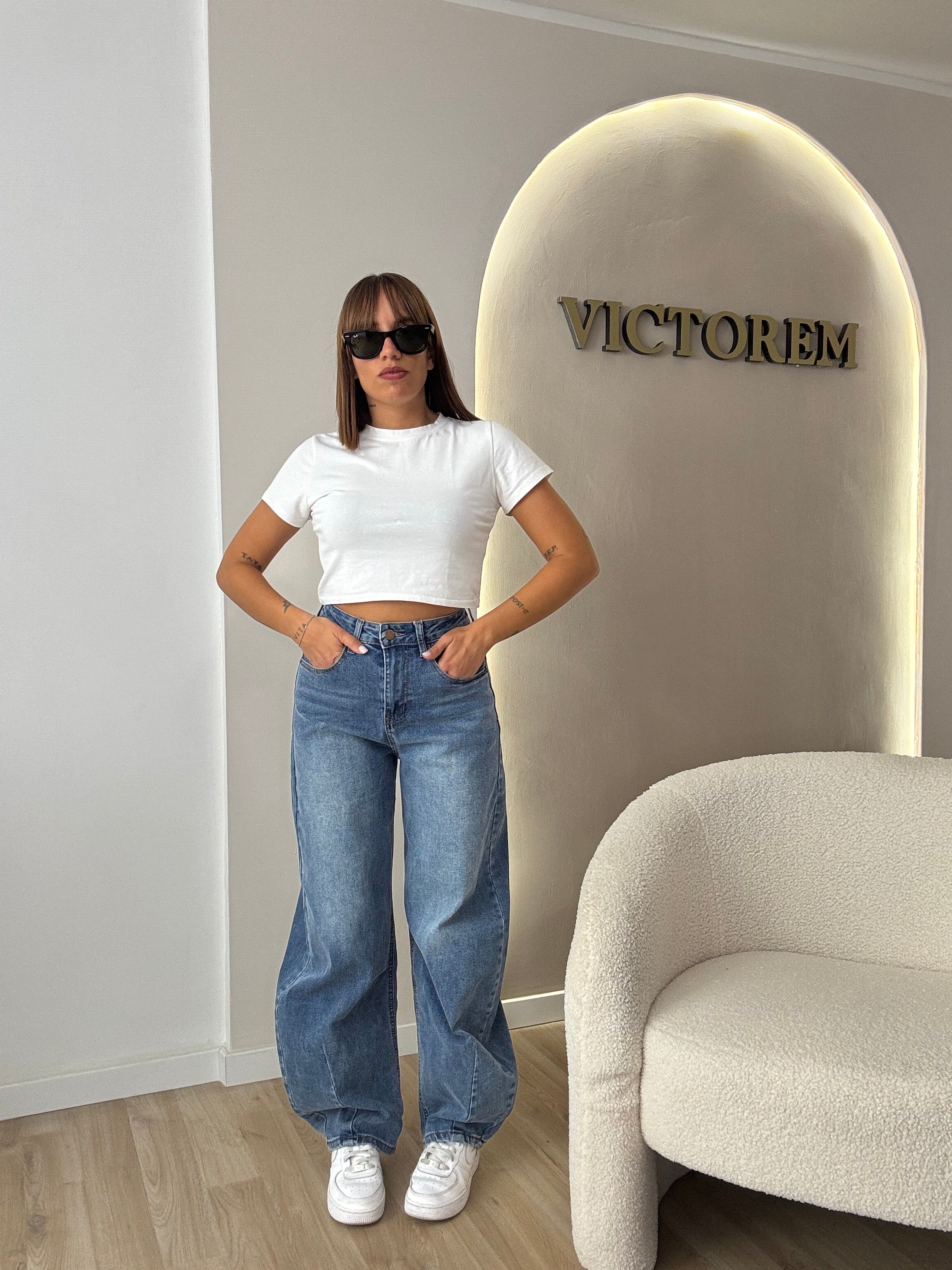 Jeans ballon semplice