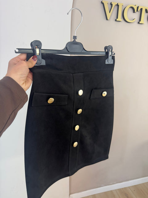 Gonna dainetto con zip sul retro