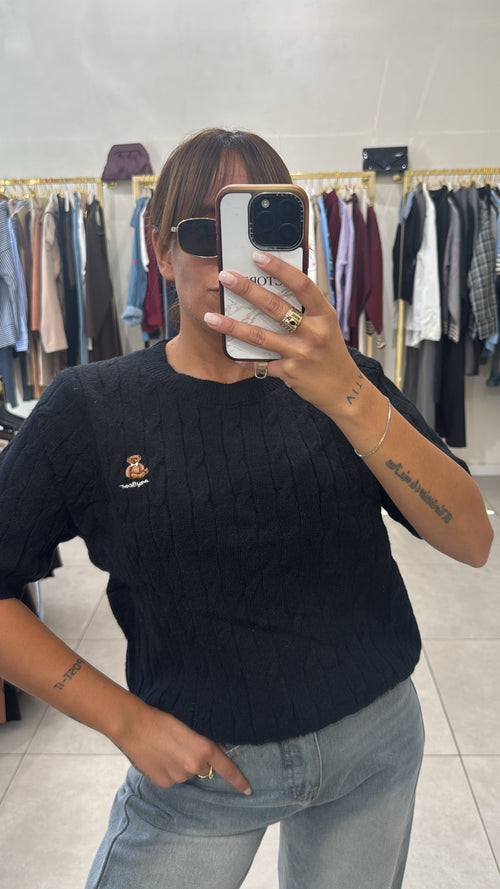 Maglia treccia con Teddy
