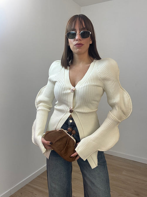 Maglia manica a sbuffo