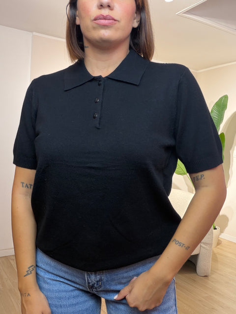 Polo basic lana rasata