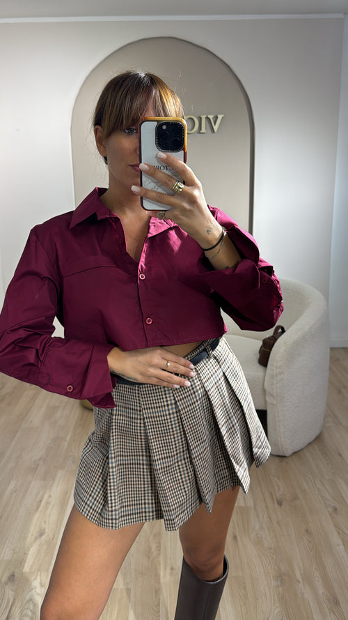Camicia semplice crop