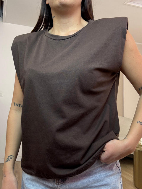 T-shirt basic con spallina