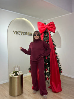 Coordinato lana rasata collo alto new