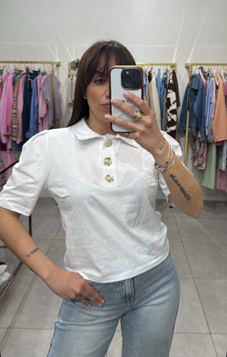 Maglia bottone oro low cost