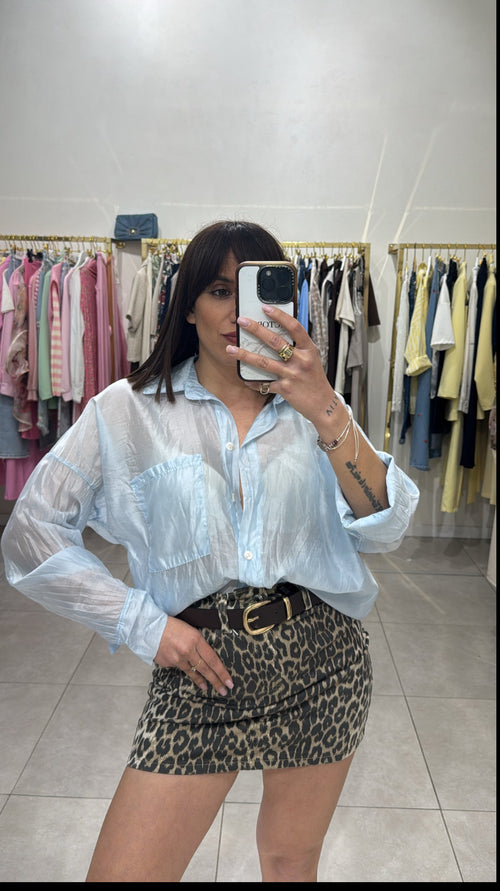 Camicia velata con taschino