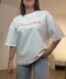 T-shirt LUMINA over con scritta