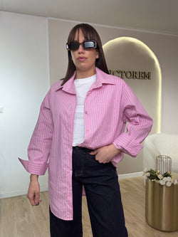 Camicia rigata con taschino