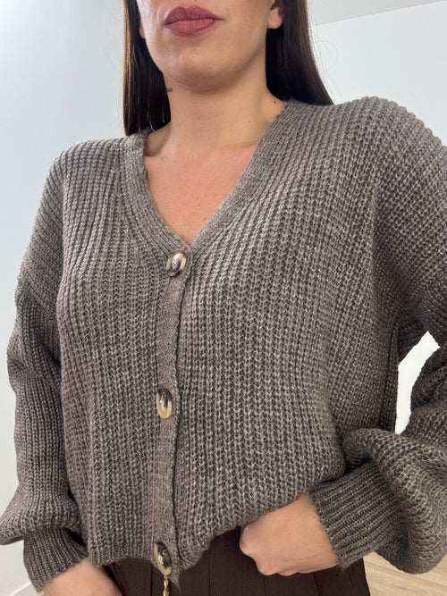Cardigan lana grossa
