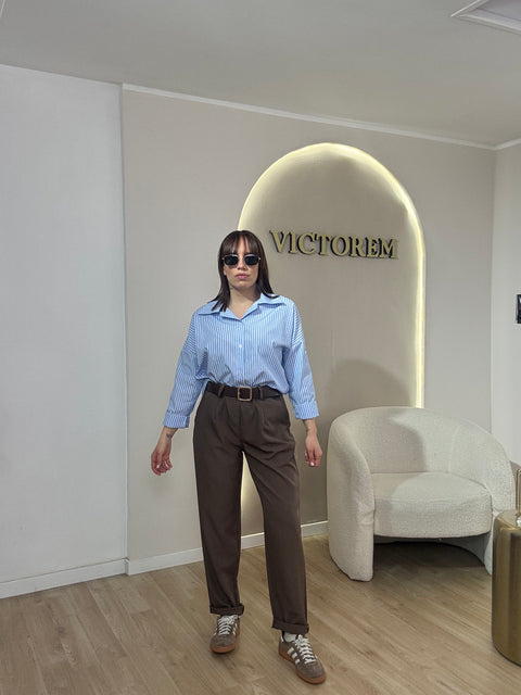 Pantalone “ Luana “ con cinta - Victorem