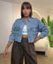 Giubbino denim crop