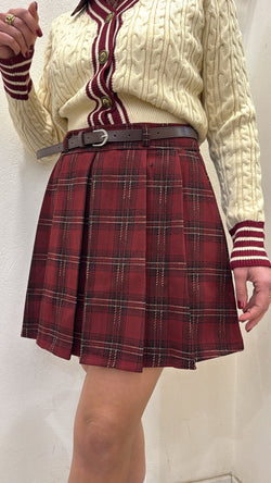 Pantagonna  plisse scozzese con cinta