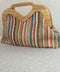 Borsa in rafia e legno
