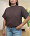 Maglia 3/4 lana rasata