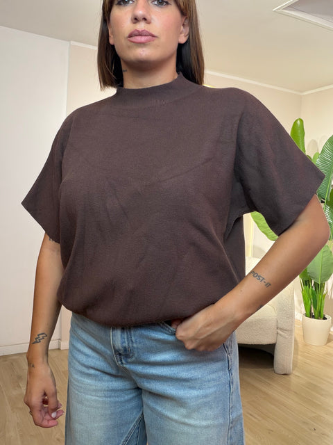 Maglia 3/4 lana rasata
