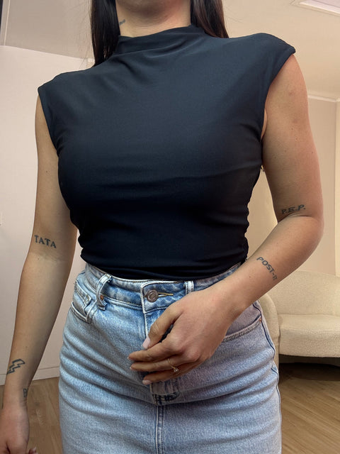 Body mezzo collo scollatura sul retro