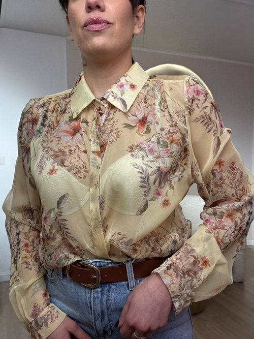 Camicia velata floreale